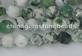 CAA1020 15.5 inches 6mm faceted nuggets tree agate beads