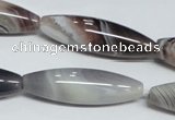 CAA105 15.5 inches 12*40mm rice botswana agate gemstone beads