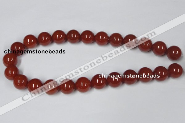 CAA116 15.5 inches 18mm round red agate gemstone beads wholesale