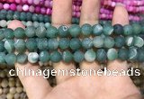 CAA1409 15.5 inches 8mm round matte druzy agate beads
