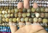 CAA1420 15.5 inches 10mm round matte druzy agate beads