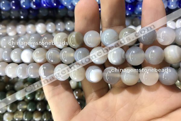 CAA1533 15.5 inches 10mm round banded agate beads wholesale