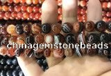 CAA1624 15.5 inches 12mm round banded agate beads wholesale