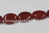 CAA169 15.5 inches 10*14mm oval red agate gemstone beads