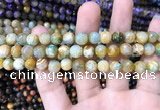 CAA1706 15 inches 8mm faceted round fire crackle agate beads