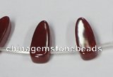 CAA187 15.5 inches 8*19mm freeform red agate gemstone beads