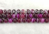 CAA1884 15.5 inches 12mm round banded agate gemstone beads
