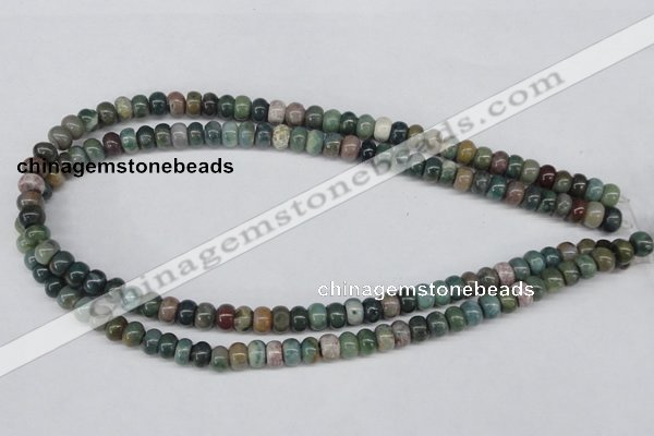 CAA192 15.5 inches 5*8mm rondelle indian agate beads wholesale