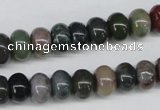 CAA193 15.5 inches 7*10mm rondelle indian agate beads wholesale