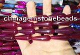 CAA2073 15.5 inches 10*30mm teardrop agate beads wholesale