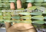 CAA2103 15.5 inches 10*30mm faceted teardrop agate beads