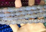 CAA2111 15.5 inches 10*14mm drum agate beads wholesale