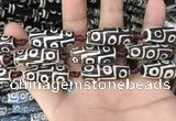CAA2728 15.5 inches 10*28mm - 11*30mm rice tibetan agate dzi beads
