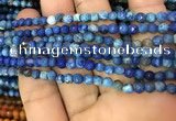 CAA2828 15 inches 4mm faceted round fire crackle agate beads wholesale