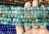 CAA2965 15 inches 8mm faceted round fire crackle agate beads wholesale