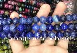 CAA3045 15 inches 10mm faceted round fire crackle agate beads wholesale