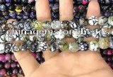 CAA3066 15 inches 10mm faceted round fire crackle agate beads wholesale
