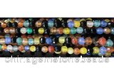 CAA3296 15 inches 6mm faceted round agate beads wholesale
