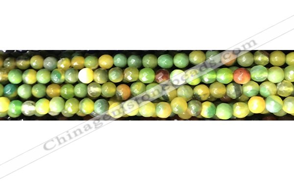 CAA3297 15 inches 6mm faceted round agate beads wholesale