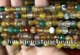 CAA3308 15 inches 6mm faceted round agate beads wholesale
