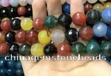 CAA3438 15 inches 14mm faceted round agate beads wholesale