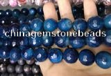 CAA3451 15 inches 16mm faceted round agate beads wholesale