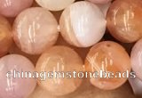 CAA3533 15.5 inches 8mm round pink botswana agate beads