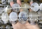 CAA3746 15.5 inches 30mm flat round Montana agate beads