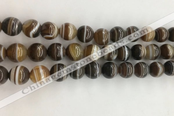 CAA3801 15.5 inches 10mm round line agate beads wholesale