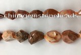 CAA3811 15.5 inches 15*20mm - 20*30mm faceted nuggets red agate beads