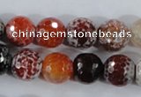 CAA388 15.5 inches 16mm faceted round fire crackle agate beads