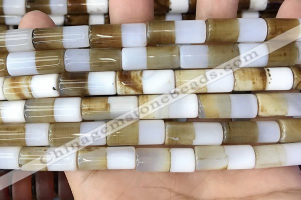 CAA3933 15.5 inches 8*20mm tube Madagascar agate beads wholesale