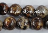 CAA398 15.5 inches 18mm round fire crackle agate beads wholesale