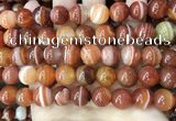 CAA4029 15.5 inches 12mm round line agate beads wholesale