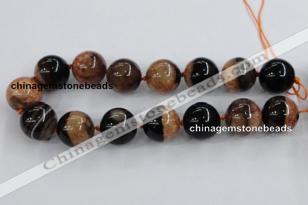 CAA415 15.5 inches 24mm round agate druzy geode gemstone beads