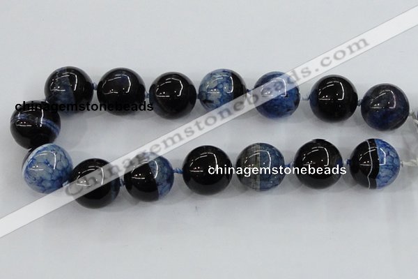 CAA416 15.5 inches 24mm round agate druzy geode gemstone beads