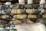 CAA4169 15.5 inches 14*40mm rice line agate beads wholesale