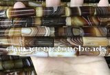 CAA4181 15.5 inches 10*30mm tube line agate beads wholesale