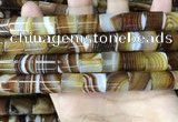 CAA4182 15.5 inches 12*13mm tube line agate beads wholesale