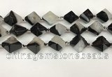 CAA4346 15.5 inches 20*25mm pyramid agate druzy geode beads