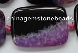 CAA450 15.5 inches 30*40mm rectangle agate druzy geode  beads