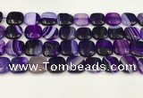 CAA4750 15.5 inches 16*16mm square banded agate beads wholesale