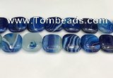 CAA4778 15.5 inches 25*25mm square banded agate beads wholesale