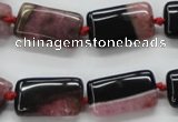 CAA484 15.5 inches 12*20mm rectangle agate druzy geode beads