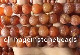 CAA5075 15.5 inches 14mm round red dragon veins agate beads