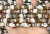 CAA5122 15.5 inches 10*30mm rice striped agate beads wholesale