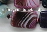 CAA546 15.5 inches 22*30mm rectangle dyed madagascar agate beads