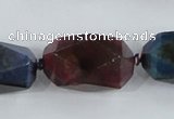 CAA613 15.5 inches 18*32mm faceted nuggets dragon veins agate beads