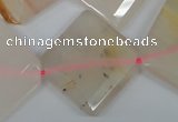 CAA919 15.5 inches 24*24mm faceted diamond agate gemstone beads
