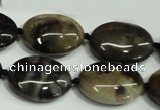 CAA961 15.5 inches 15*20mm oval natural fossil wood agate beads